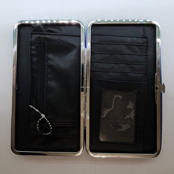 Free With Purchase Blue Glitter Folding Wallet - Picture 2 of 3